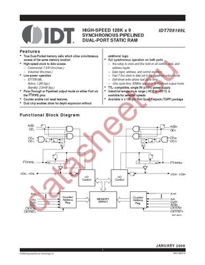 IDT709199L9PFI datasheet  